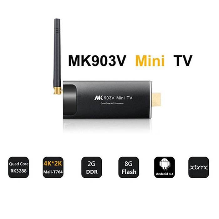 EFOSE MK903V Mini PC RK3288 Android 4.4, TV Box 4K Quad Core Mini Pc&HDMI Streaming Stick, 2GB RAM/8GB ROM, Dual...