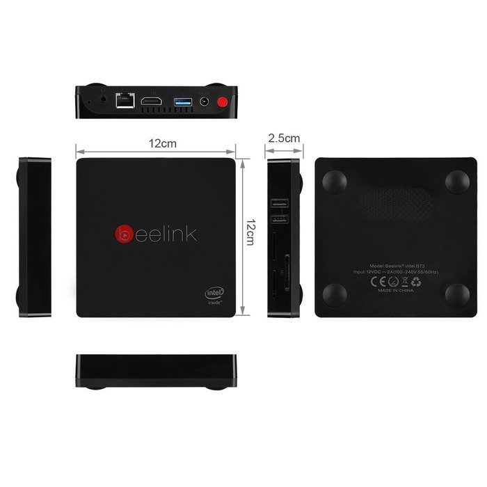 [Free keyboard + Mouse] J-DEAL&reg; BT3 Windows 10 Mini PC Desktop 4K Intel Atom Processor 64Bit HD 2GB RAM + 60GB... N3