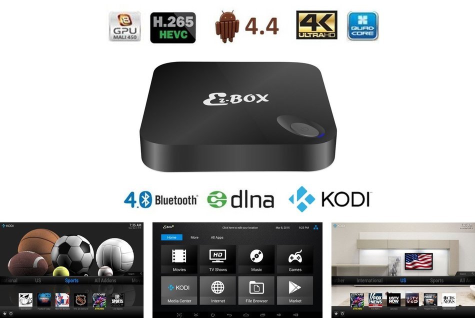 Maketheone&reg; MXIII Android 4.4 Quad Core 2G/8G KODI 4k TV Box Ultra HD 4K - Internet 1080p HD WiFi Streaming Video...