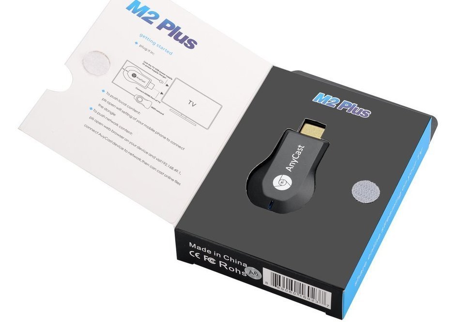 Anycast M2 Plus Wi-Fi Display Receiver - DLNA, Miracast, Airplay, WI-FI 802.11 b/g/n, For Android + iOS N7
