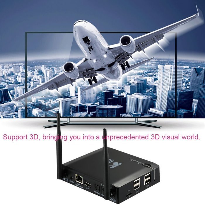 Vipwind KIII Android TV Box 2G/16G Amlogic S905 KODI XBMC Quad-Core Android 5.1.1 UHD 4K 3D 2.4/5G Dual WiFi DLNA... N4