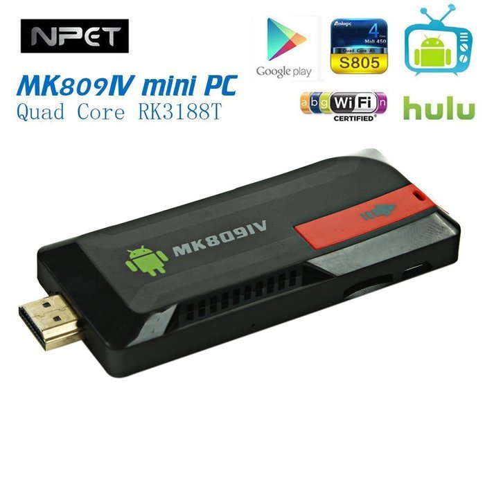 NPET Super Mini TV Box MK809IV RK3188T Android 4.4 Smart TV Box Quad Core 2GB 8GB XBMC DLNA WiFi Streaming Media...
