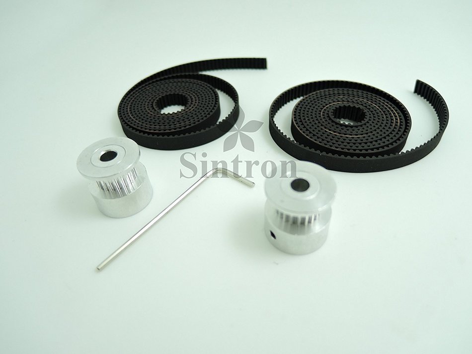 [Sintron] 2M Timing Belt Set + 2 pcs GT2 20 Tooth 5mm Bore Pulleys for RepRap 3D Printer Prusa Mendel i3 Kossel...