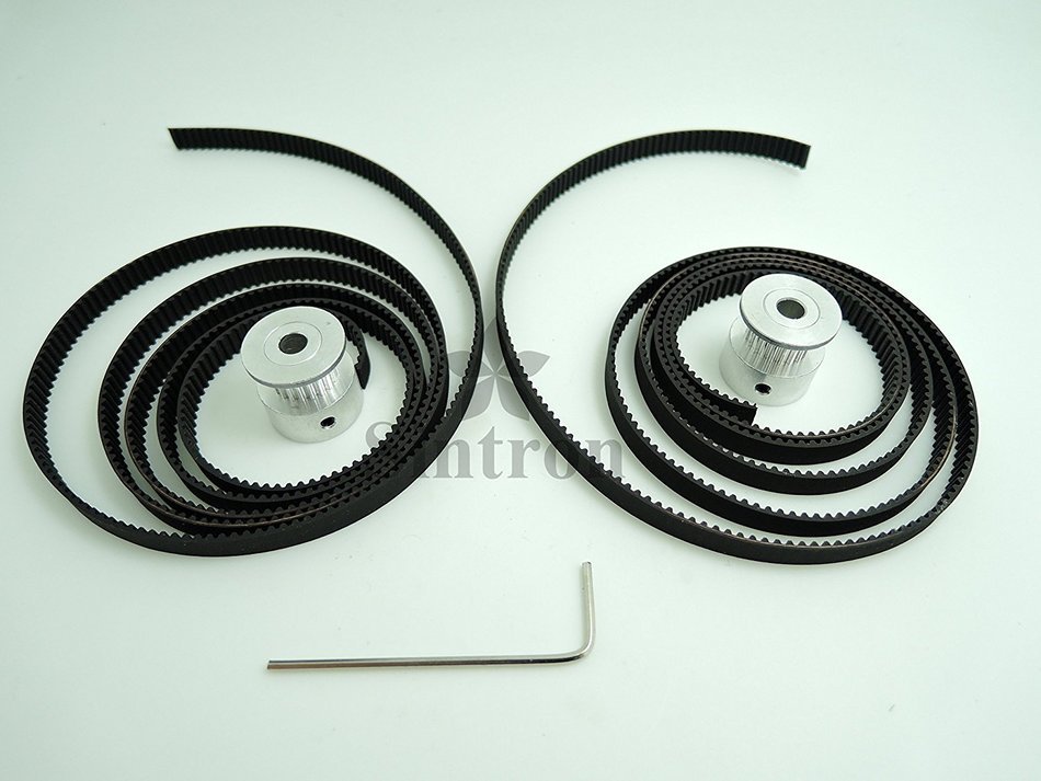[Sintron] 2M Timing Belt Set + 2 pcs GT2 20 Tooth 5mm Bore Pulleys for RepRap 3D Printer Prusa Mendel i3 Kossel... N4