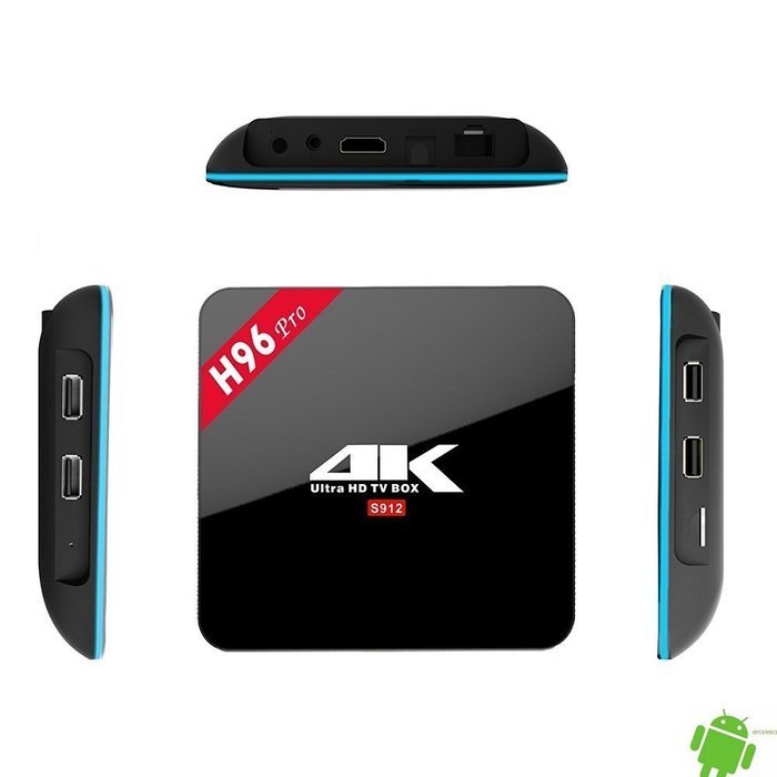 Pendoo H96 PRO Android 6.0 Smart TV Box 2G 16G S912 Octa Core(Full Loaded) with Kodi 17.0 Pre-installed Dual WiFi...