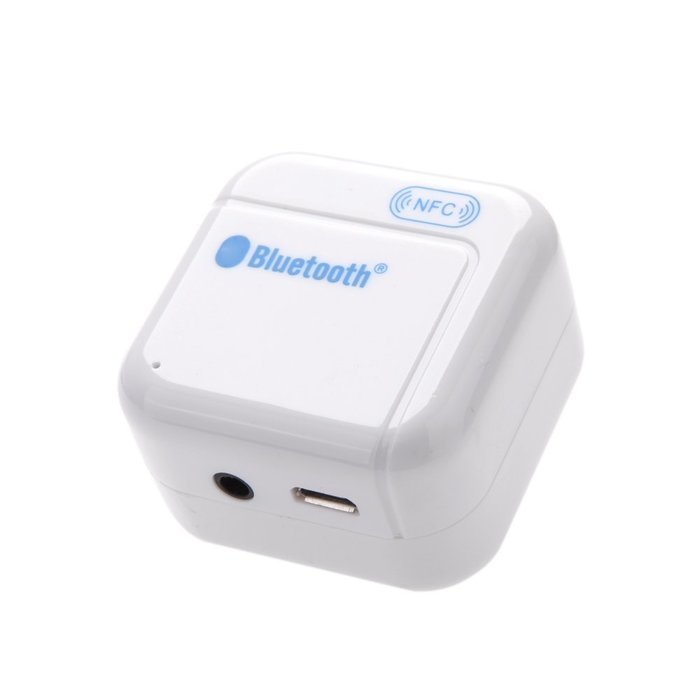 Andoer H-266 3.5mm USB NFC Wireless Bluetooth Stereo Audio Music Receiver Adapter White