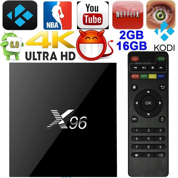 Vipwind X96 2GB 16GB Amlogic S905X Quad Core Android 6.0 Marshmallow Smart TV Box WIFI HDMI 4K Kodi Fully Loaded...