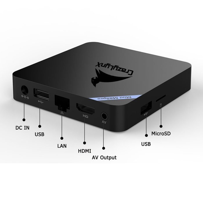 CrazyLynX Bluetooth Kodi Box Android 5.1 TV Box 2GB DDR3 8GB EMMC S905 Youtube Netflix N2