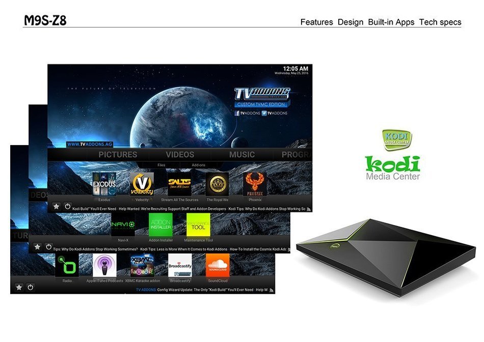 M9S Z8 TV Box S905 Quad Core 4K KODI Fully Loaded Free HD Sports Movies Streaming Player Bluetooth Enabled (2GB... N6