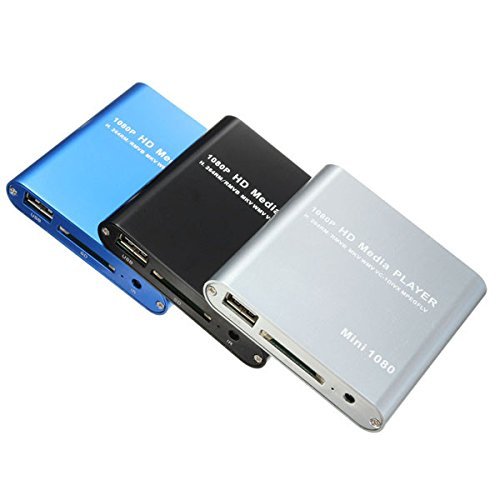 ANDROSET 1080P Mini HDD Media Player MKV/H.264/RMVB Full HD With Card Reader