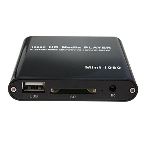 ANDROSET 1080P Mini HDD Media Player MKV/H.264/RMVB Full HD With Card Reader N4