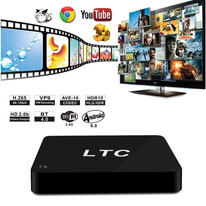 [2017 New Android 6.0] LeaningTech LTC-T9 4K HD Amlogic S905X Quad Core 2G + 8G Kodi TV Box + Remote Control,... N9