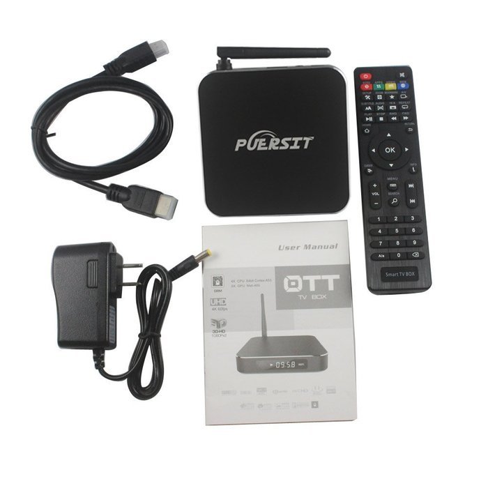 2016 NEW Puerist [2G+8G] I9 Android TV BOX Amlogic S905 Quad-Core A53 Android 5.1 2K/4K HD Full Loaded 1080P KODI... N7