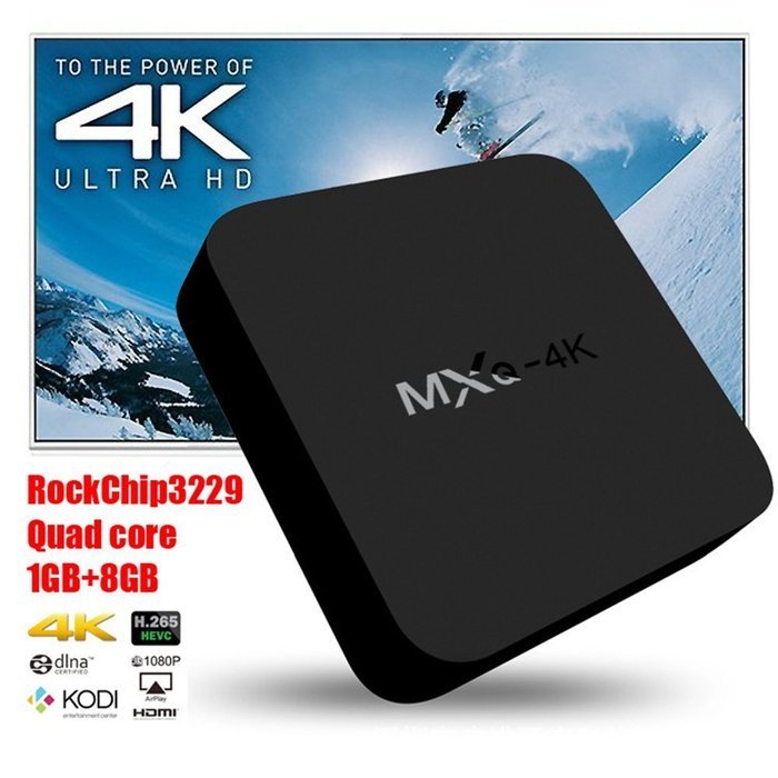 MXQ4K Quad Core Android 4.4 Smart TV Box Media Player 1080P HDMI WiFi N4