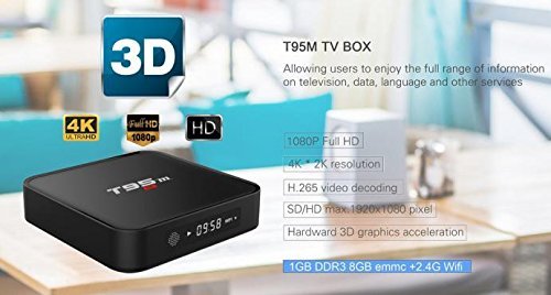 Smart TV Box,EEDI Sunvell T95M TV Box Amlogic S905 QuadCore Android 5.1 Smart 4K HD WiFi 2GB RAM + 8G ROM capacity3D... N6