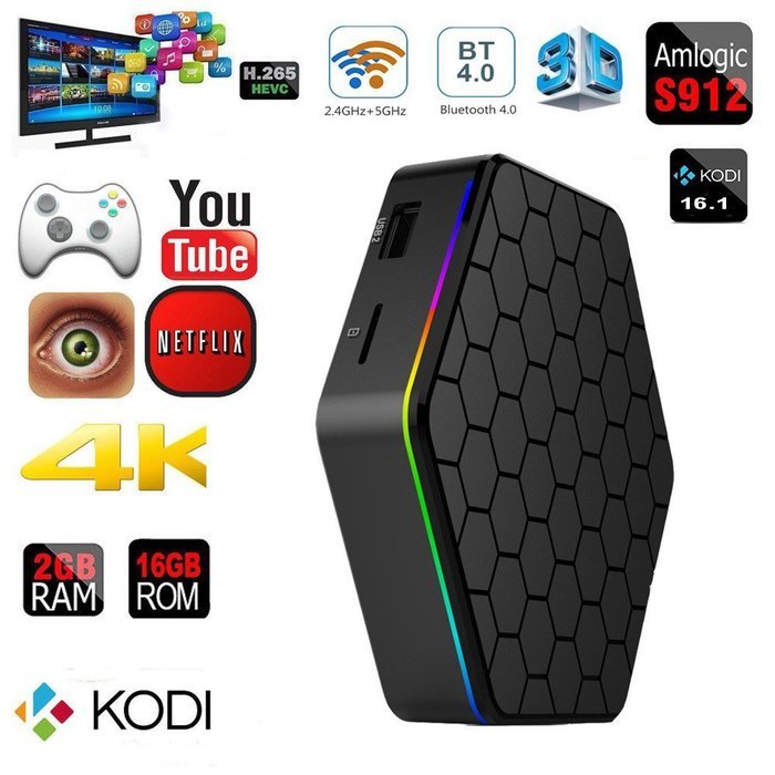 Balight 2017 The Latest T95Z Plus TV Box Amlogic S912 Octa Core Android 6.0 Marshmallow 4K Kodi Dual WiFi 2.4G...