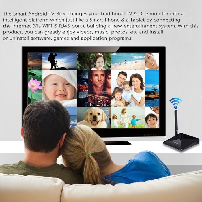 FotoFo 4K W9 TV Box Amlogic S812 Quad Core Fully Loaded Add-ons with KODI 15.2 Cloud TV H.265 Airplay Miracast... N6