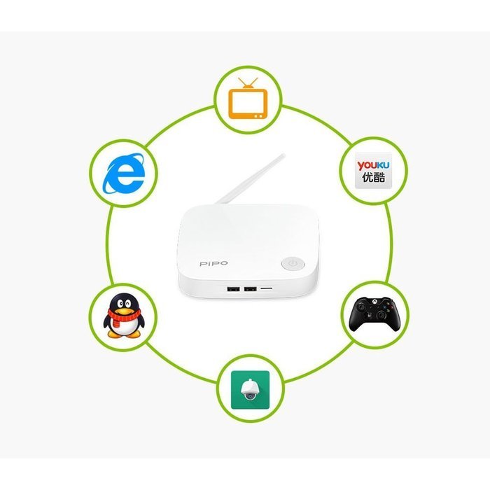 Pipo X6S Mini PC TV Box Windows 10 OS Intel Cherry Trail-Z8300 Media Player 4G RAM 64G ROM Wifi Bluetooth 4.0... N9