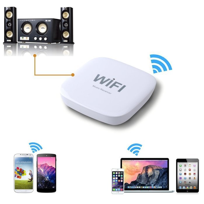Wireless WIFI DLNA Audio Music Receiver for Speaker ISO Android Cell Phone with 3.5mm jack Audio Output N3