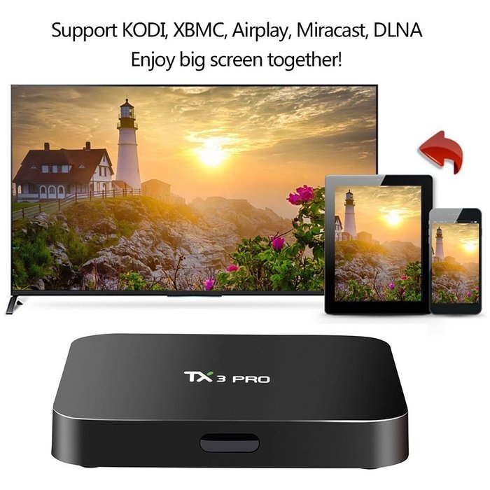 Docooler TX3 PRO Smart Android 6.0 TV Box Amlogic S905X Quad-core 1G / 8G 64bit KODI 16.1 XBMC UHD 4K Mini PC... N2