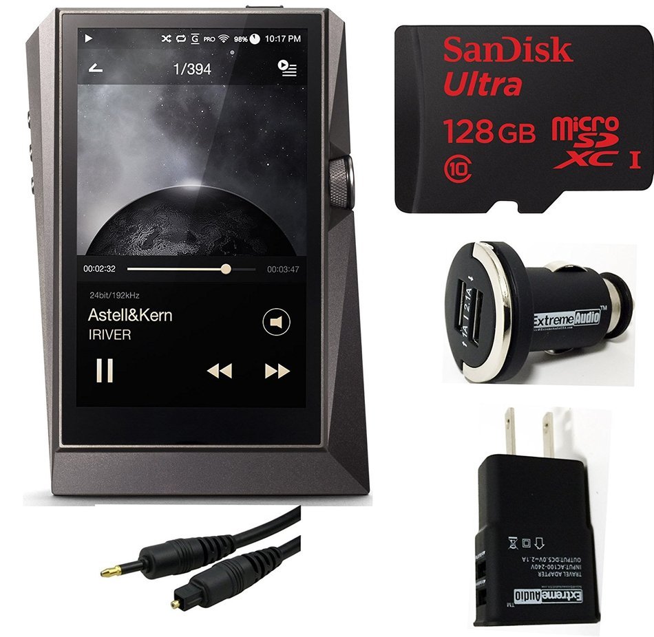 Astell&Kern AK380 Ultimate High Fidelity Portable Music Player w/ 128GB Micro SD, ProStudio Optical Connection...