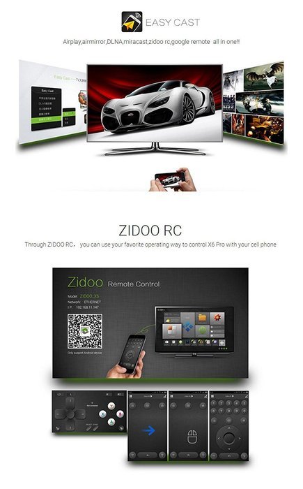 Zidoo X6 Pro 2G 16G RK3368 Android 5.1 Lollipop Smart TV Box Octa Core Dual Band Wifi KODI Streaming Media Player... N4
