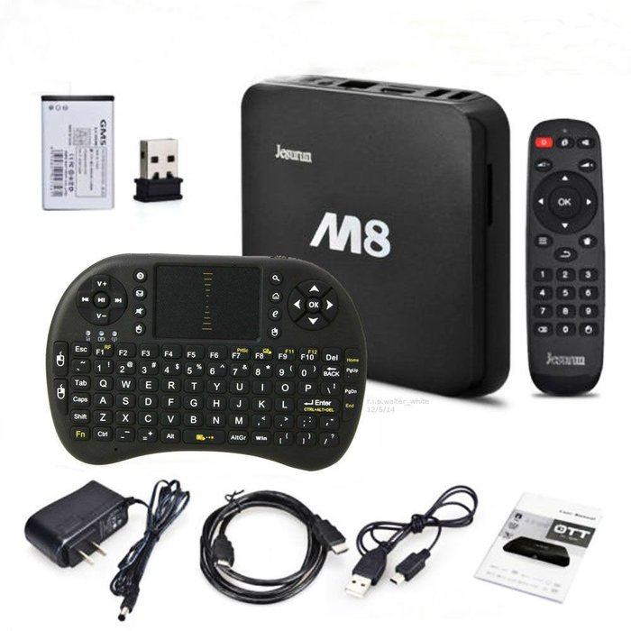 Aizbo M8 Android 4.4 Smart Tv Box Stream Media Player Quad Core CPU (Cortex-A9) Quad Core Mali-t450 GPU 4k*2k...
