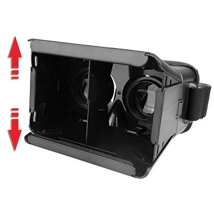 RUGUO 3D VR Virtual Reality Glasses for 3D movies and games, perfect for 4-6 inch smartphones, the body and the... N2