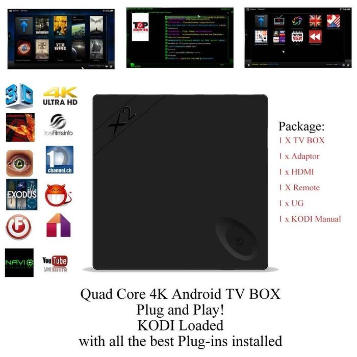 Kukele Unlocked XBMC KODI 16 Add-ons Fully Loaded BEELINK X2 Quad Core 4K Android OTT Smart IPTV Streaming Media...