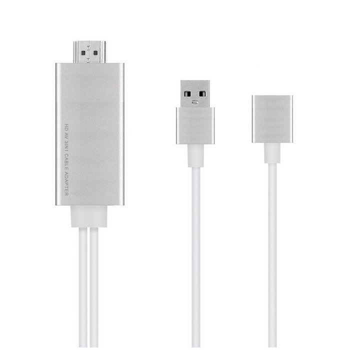 MiraScreen Wire+ iPhone/Android HDMI Cable (1.5m), Support Dual OS, Design for iPhone and Android Simultaneous...