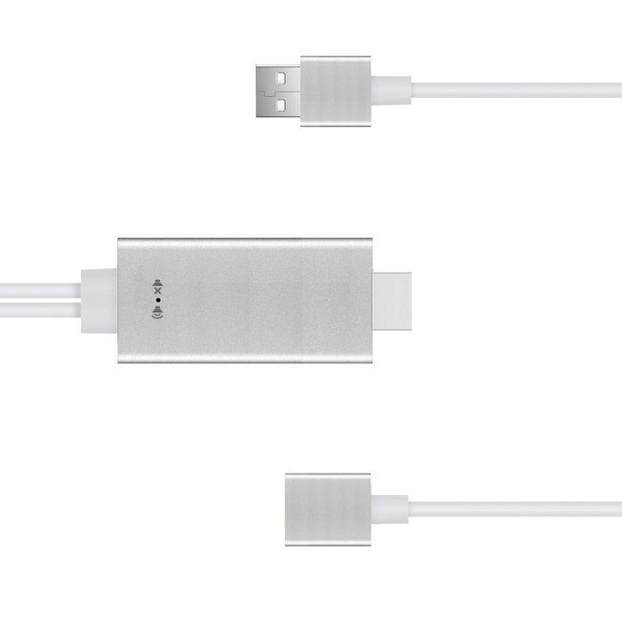 MiraScreen Wire+ iPhone/Android HDMI Cable (1.5m), Support Dual OS, Design for iPhone and Android Simultaneous... N3