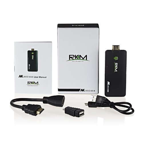 Rikomagic Android 4.2 Dual Core 1G/8GB Miracast Bluetooth 4.0 TV Stick 1080P Wifi MK802IIIS Mini PC Player N5
