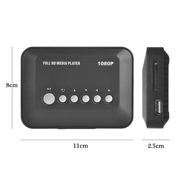 Eforbest 1080P Full HD Multi-Media Player 1080P-TVBOX USB HDMI SD/MMC Multi TV Media Player With Remote Control N3