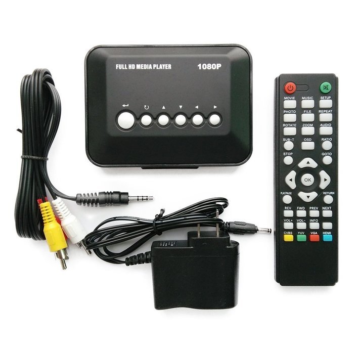 Eforbest 1080P Full HD Multi-Media Player 1080P-TVBOX USB HDMI SD/MMC Multi TV Media Player With Remote Control N4