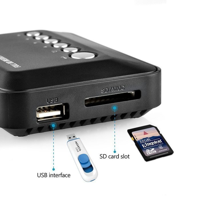 Generic HDMI Media Player 1080P HD USB SD MMC RMVB MP3 AVI MPEG Divx MKV N2