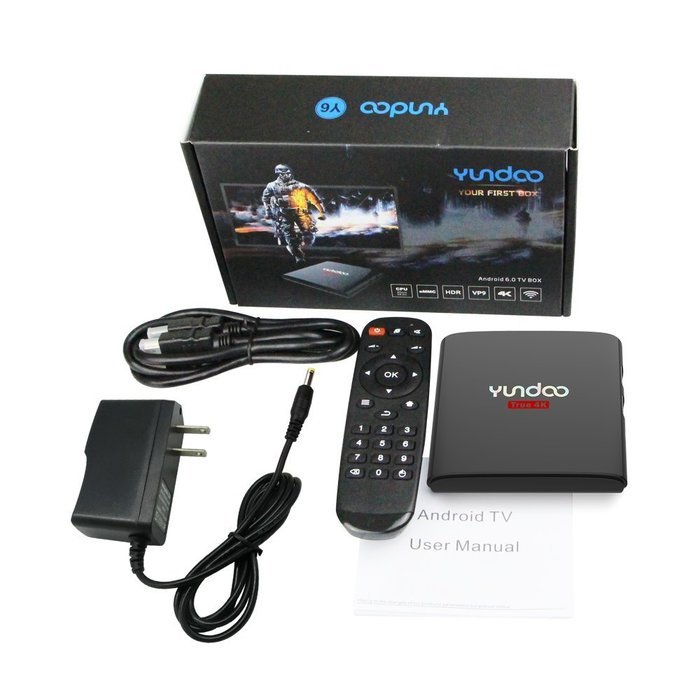 YUNDOO Y6 2G/32G TV Box Android 6.0 4K Smart OTT Box AML S905X Quad Core KODI 16.1 Fully Loaded Miracast Streaming... N17