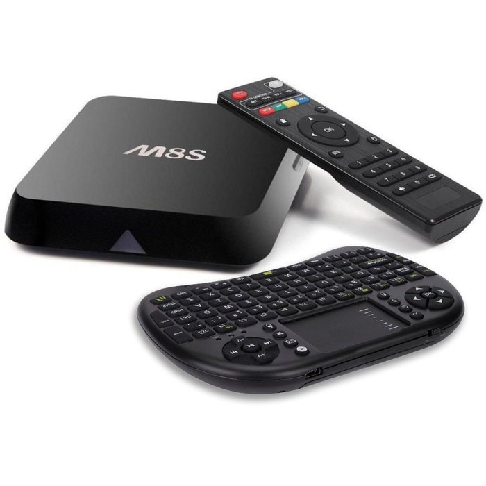 ODGear 4K M8S Android 4.4 Smart TV Box S812 Quad Core Fully Loaded KODI + Keyboard for Android Smartphone/TV
