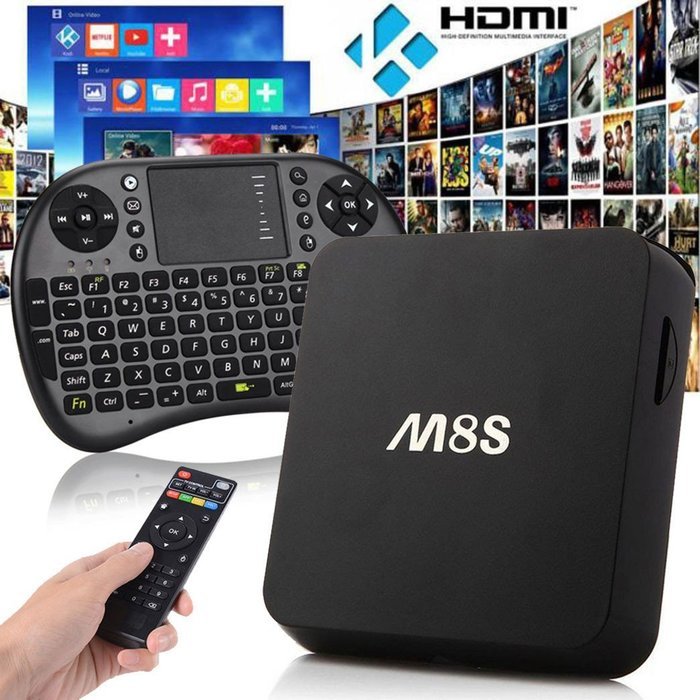 ODGear 4K M8S Android 4.4 Smart TV Box S812 Quad Core Fully Loaded KODI + Keyboard for Android Smartphone/TV N2