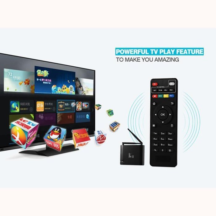 For US K3 Android TV Box 2G/16G Amlogic 2.4/5G Dual WiFi DLNA Airplay KODI Quad-Core 4K Miracast Media Adapter... N2