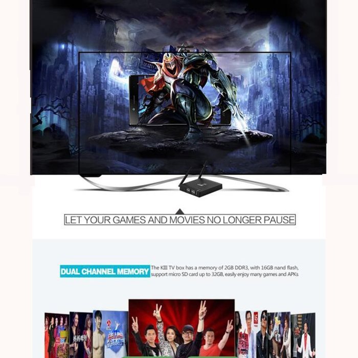 For US K3 Android TV Box 2G/16G Amlogic 2.4/5G Dual WiFi DLNA Airplay KODI Quad-Core 4K Miracast Media Adapter... N4
