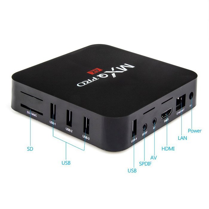 NewEra MXQ-Pro OTT Internet TV Box 4K Ultra HD Android 5.1 Quad Core 2.0GHz RAM:1GB/ROM:8GB IPTV Network Media... N6