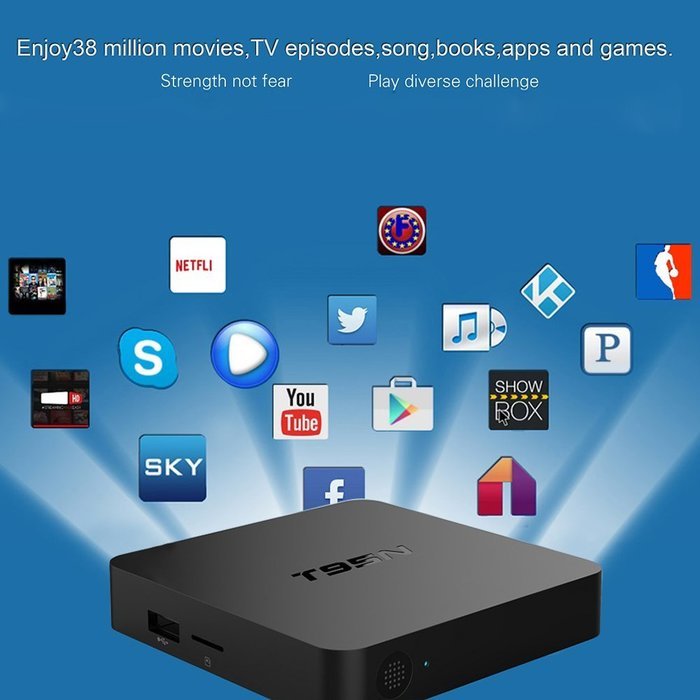 Docooler T95N Smart Android TV Box(Android 6.0 Amlogic S905X Quad-Core 64 bit KODI 16.0 XBMC UHD 4K 1G / 8G WiFi... N6
