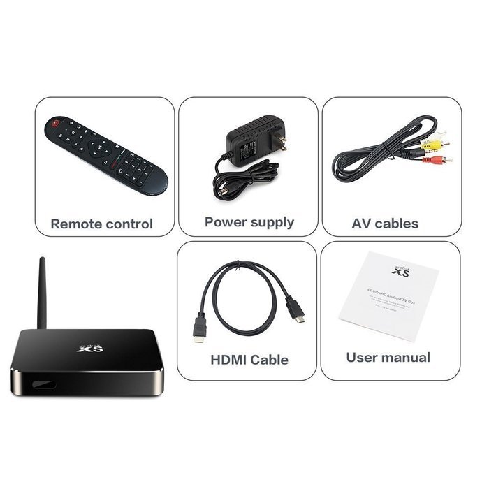 Xsbox S905 - Android 5.1 Lollipop Smart TV Box, Quad Core 64-bits Cortex-A53 1G/8G Penta-core - Kodi 15.1 with... N9