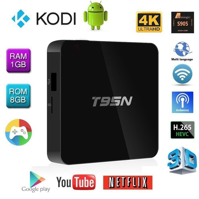 Smart TV Box,EEDI T95N MINI M8S PRO Android 6.0 TV Box Octa Core 2GB DDR3+8GB WiFi HD Media Player