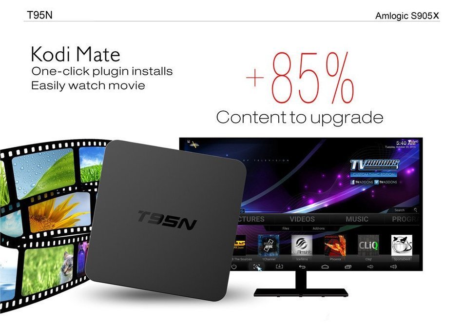 Smart TV Box,EEDI T95N MINI M8S PRO Android 6.0 TV Box Octa Core 2GB DDR3+8GB WiFi HD Media Player N7