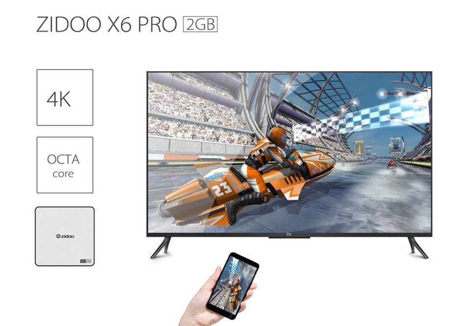 Mifanstech Zidoo X6 PRO RK3368 Android 5.1 Smart Tv Box Octa-core Cortex-A53 CPU with 2G RAM 16G ROM, 2.4G/5G... N5