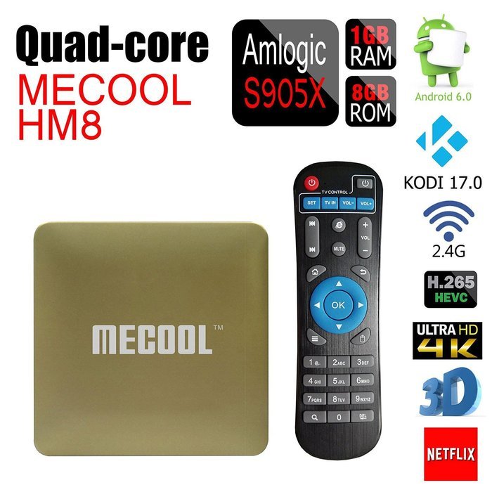 PinWheel HM8 2016 New Chinese TV Box Android 6.0 with XBMC Kodi Amlogic S905X Quad Core Fully Loaded Unlocked...