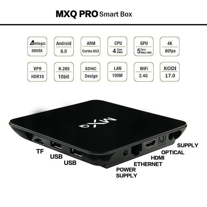 Refresh Your Life 2017 MXQ Android TV BOX Android 6.0 Kodi 17.0 4k TV box Amlogic S905X A53 2GHz 64bit Quad Core... N4