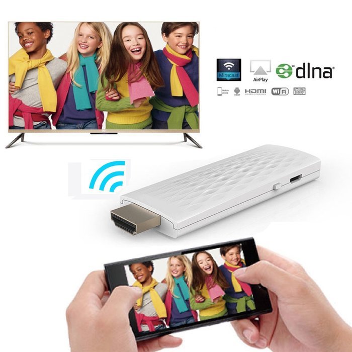 Wireless HDMI Dongle support compatible with DLNA, Miracast and AirPlay,1080p,White