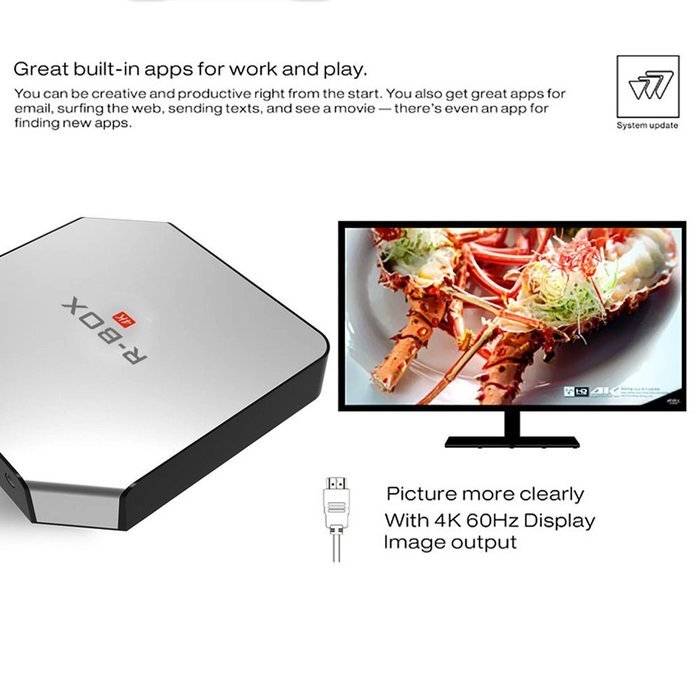 Vipwind R-BOX OTT Smart Android TV Box RK3229 Quad Core Cortex-A7 2GB 8GB KODI16.1 XBMC HDMI 4K2K Mini PC Wi-Fi... N7